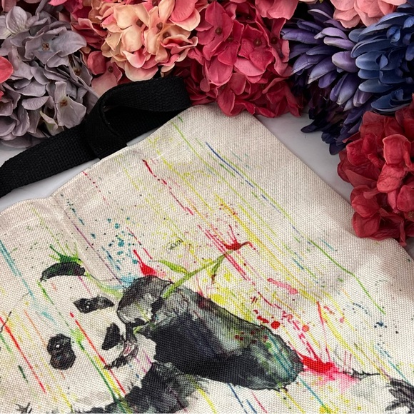 Eco-Friendly Colorful Rain Giant Panda Folding Tote Bag - Picture 7 of 13